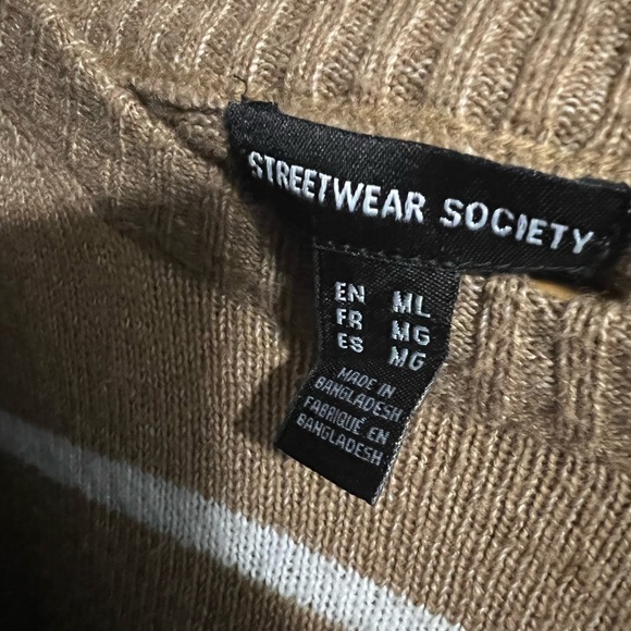 Urban planet oversized brown striped sweater - Picture 4 of 4